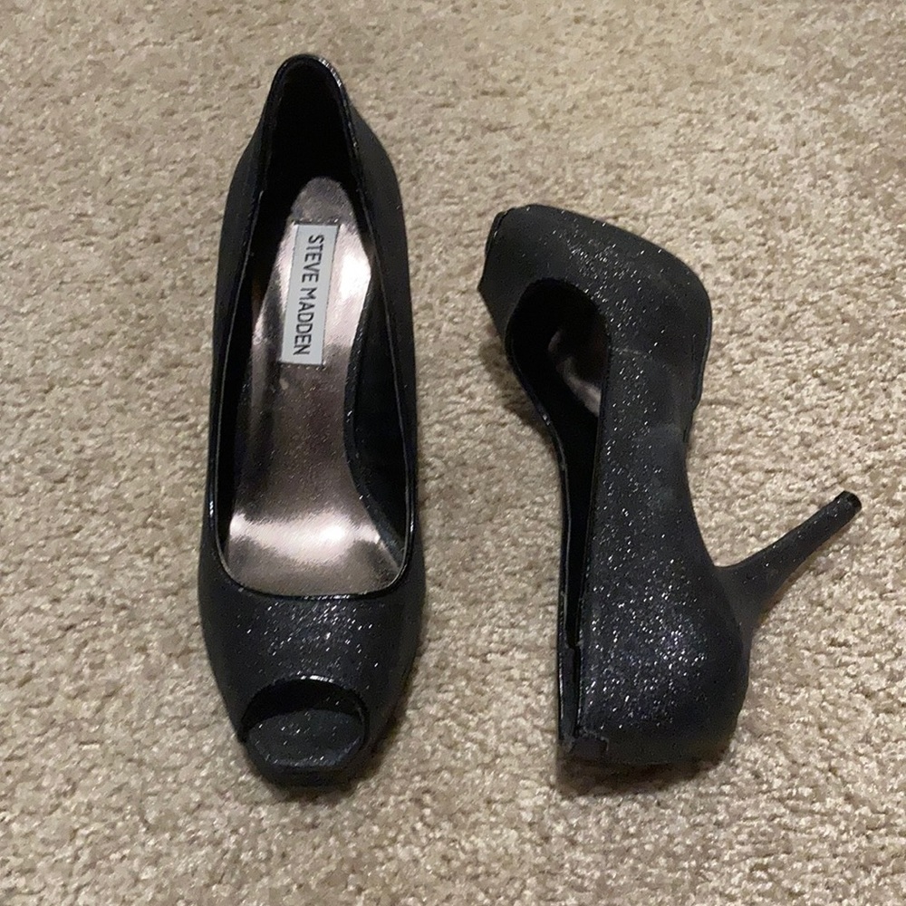 Sparkly black heels